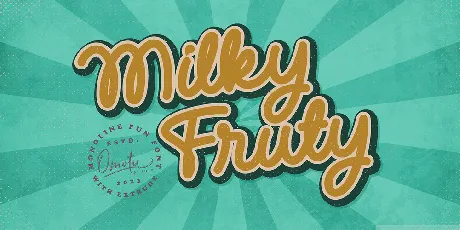 Milky Fruty font