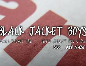 black jacket boys font