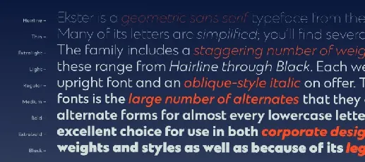 Ekster Family font