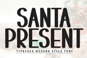 Santa Present Brush font