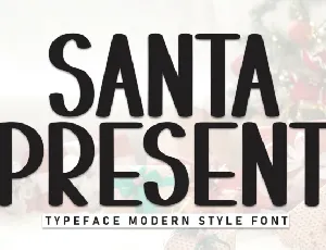 Santa Present Brush font