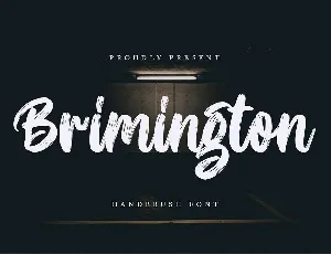 Brimington Handbrush font