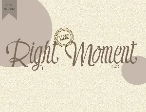 Right Moment Personal use ONLY font