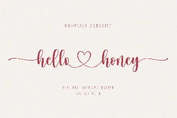 hello honey - Personal Use font