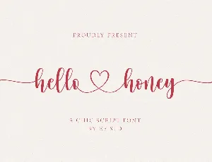 hello honey - Personal Use font