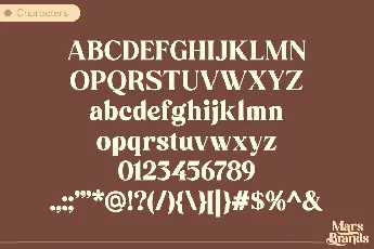 Mars Brands font