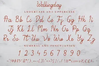 Walkingday Signature font