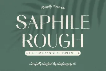 Saphile Rough font