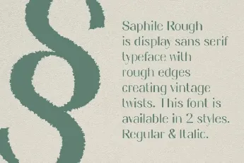 Saphile Rough font