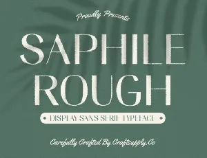 Saphile Rough font