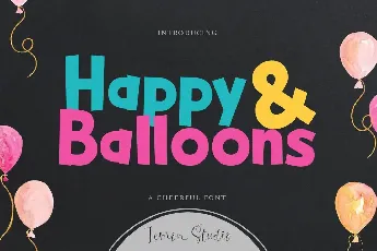 Happy & Balloons font