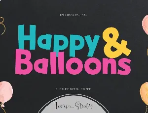 Happy & Balloons font