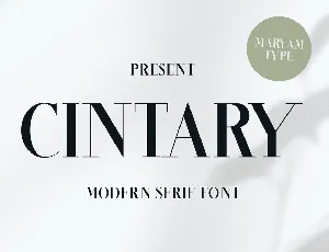 Cintary Modern font