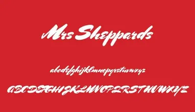 Mrs Sheppards Script font