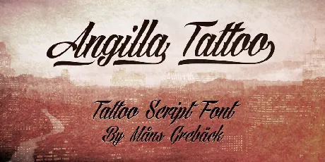 Angilla Tattoo Personal Use font