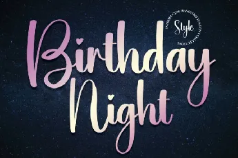 Birthday Night font