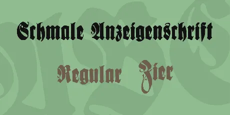 Schmale Anzeigenschrift font