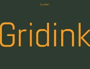 Gridink Sans Serif Demo font