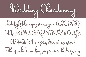 Wedding Chardonnay font