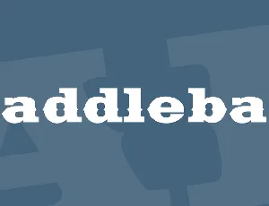 Saddlebag font