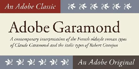 Adobe Garamond Family font