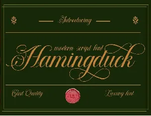 Hamingduck font