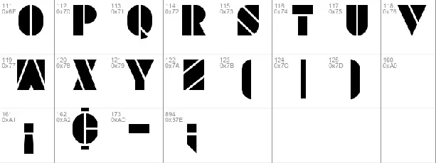 SAVARO STENCIL font