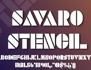 SAVARO STENCIL font