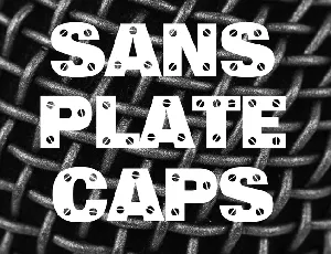 Sans Plate Caps font