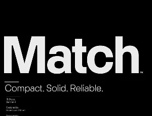 Match Family font