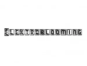 Elektroblooming font
