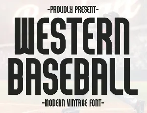 Western Baseball font