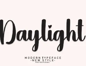 Daylight Script Typeface font