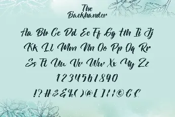 The Backhander Demo font