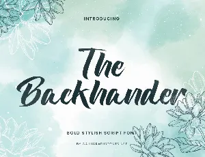 The Backhander Demo font