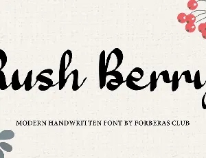 Rush Berry font