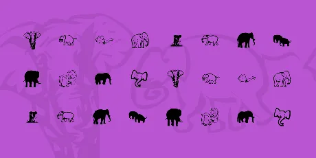 KR Rachel's Elephants font