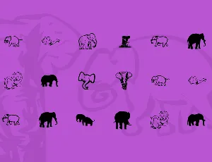 KR Rachel's Elephants font