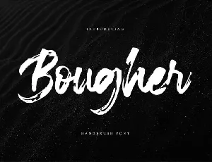 Bougher Brush font