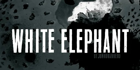 White Elephant font