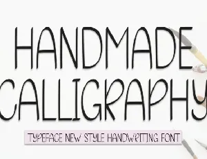 Handmade Calligraphy Display font