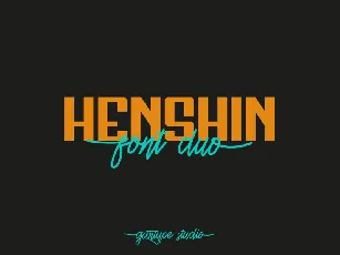 Henshin Script Free font