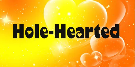 Hole-Hearted font