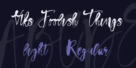 Vtks Foolish Things font