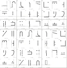 Standard Galactic Alphabet Hand font