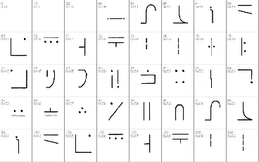 Standard Galactic Alphabet Hand font