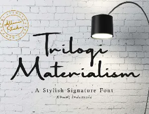 Trilogi Materialism font