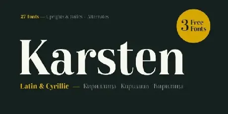 Karsten Serif font