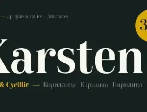 Karsten Serif font