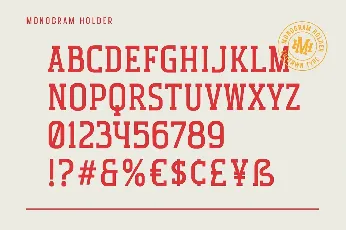 Monogram Holder font